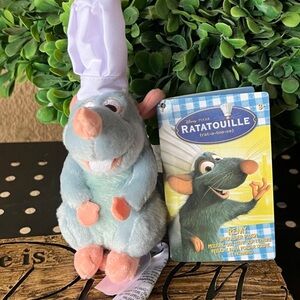 Disney Genuine Ratatouille Chef Remy Magnetic Shoulder Pal Plush Toy New